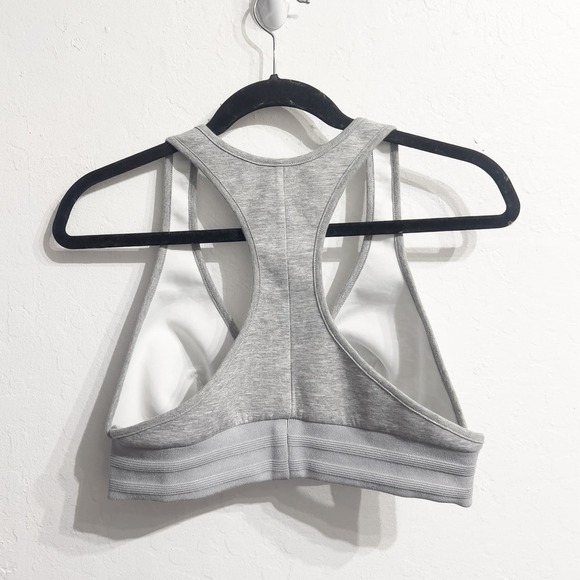 Brandon Maxwell Sports Racer Back Bra Top Cropped Large Gray Sporty Crop - Picture 4 of 4